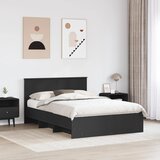  Krevetna konstrukcija Crna 150 x 200 cm Konstruirano drvo | shoptok.hr