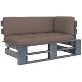 vidaXL Kutna vrtna sofa od paleta od sivo impregnirane borovine Cijene