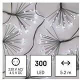  LED svetlobna veriga – svetleče cvetlice, nano, 5,2 m, notranja, hladna bela, časovnik | Shoptok.si