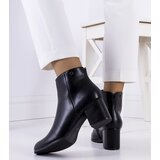 Gemre Black block-heeled ankle boots eco-leather Durnatel | Shoptok.si