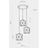 Luster na sajli SIRO 3xE27/15W/230V bela/srebrna | Eponuda.com