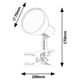 Rabalux noah, clip lamp, plava, led 5W | ePonuda.com