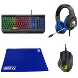 Celly Sparco game kit position 4 in 1 tastatura, miš, slušalice, podloga crna | ePonuda.com