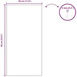 Zidno ogledalo Pravokutni 30 x 60 cm Staklo otporno na udarce | shoptok.hr