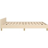  Posteljni okvir z vzglavjem krem 140x200 cm blago, (20903680) | Shoptok.si
