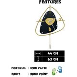 WALLXPERT dekorativni metalni zidni sat vakia 2 zlatno - crna | ePonuda.com