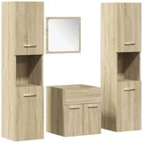 vidaXL 4-dijelni set kupaonskog namještaja boja hrasta sonome drveni | shoptok.hr