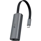 USB 3.0 Type-C to 2.5 Gigabit Ethernet Network Adapter, 1xUSB 3.0 Type-C Connector, 1x2.5 Gigabit Ethernet Port, Foldable and Portable Design