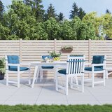  Jastuci za stolice 4 kom prošarano plavi 100x50x7 cm od tkanine | shoptok.hr