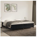  S oprugama i madracem crni 200x200 cm baršunasti | shoptok.hr