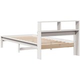 vidaXL Krevet s regalom za knjige bez madraca bijeli 90x190cm borovina | shoptok.hr