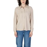 Only Srajce & Bluze ONLCARO L/S OVS LINEN BL SHIRT CC PNT 15278795 Bež Cene