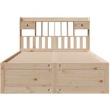 vidaXL Krevet s regalom za knjige bez madraca 160x200 cm od borovine | shoptok.hr