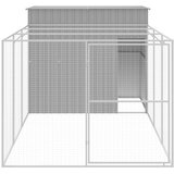  Kućica za pse s igralištem svjetlosiva 214x457x181 cm čelična | shoptok.hr