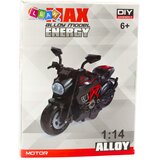  Motocikl za sastavljanje uvijenog metala 1:14 DIY crveni | shoptok.hr