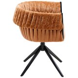 Premium Living dizajnerski stol twisty, barva konjaka, vrtljiv | Shoptok.si
