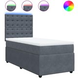  Box spring krevet s madracem tamnosivi 90x190 cm baršunasti | shoptok.hr