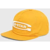 G-star Raw Bombažna bejzbolska kapa rumena barva