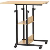  Mobilni stol 73-85 x 40 x 80 cm svijetlosmeđa, crna | shoptok.hr