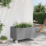  Vrtna sadilica s kotačima siva 80x50x54 cm PP | shoptok.hr