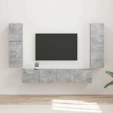  Komplet TV omaric 4 pcs Betonsko siva Konstruiran les - - Siva - 57.9 - 30 x 31 x 100 cm - 2025-vidaXL-Uvoz_2 | Shoptok.si