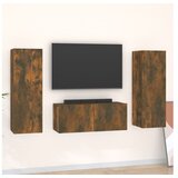  Komplet TV omaric 3-delni dimljen hrast konstruiran les | Shoptok.si