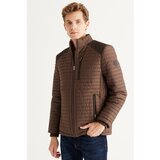 Altinyildiz classics Men's Brown Standard Fit Regular Fit High Neck Patterned Coat | Shoptok.si