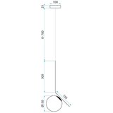 Toolight Stropna viseća svjetiljka Staklena kugla bijelo G106-1W Gold White | shoptok.hr