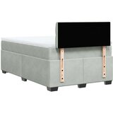 Box spring krevet s madracem svjetlosivi 120x200 cm baršunasti | shoptok.hr