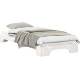 vidaXL Krevet s daskama s pohranom Bijelo 100 x 210 cm boja drva | shoptok.hr