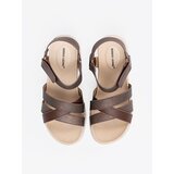 Sergio Leone Brown sandals on a white platform | shoptok.hr