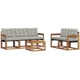  Set vanjskih sofa 6 kom. Prirodna i svijetlo siva | shoptok.hr