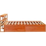  Okvir kreveta s uzglavljem voštano smeđi 140x190 cm od borovine | shoptok.hr