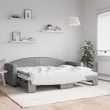  Dnevni krevet na razvlačenje svjetlosivi 80 x 200 cm od tkanine | shoptok.hr