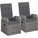  7-dijelni vrtni blagovaonski set s jastucima sivi | shoptok.hr
