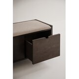 Rowico Omarica za čevlje iz masivnega hrasta s klopjo v temni naravni barvi 80x47x41 cm Hillmond – | Shoptok.si