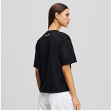 Karl Lagerfeld Majice s kratkimi rokavi KARL SIGNATURE HEM V-NK TS Črna | Shoptok.si