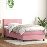 Box spring postelja z vzmetnico roza 80x220 cm žamet, (21791026) Cene
