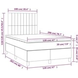 Box spring postelja z vzmetnico temno siva 120x200 cm žamet, (20726855) | Shoptok.si
