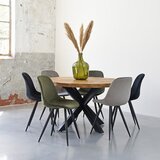 LABEL51 Kaki zelene baršunaste blagovaonske stolice u setu 2 kom Capri – | shoptok.hr