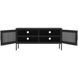TV omarica črna 105x35x50 cm jeklo, (20620091) | Shoptok.si