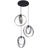 QAZQA Design hanglamp zwart rond 3-lichts - Indu | Shoptok.si