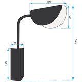 Toolight Zidni svijećnjak APP1262-1W Black | shoptok.hr