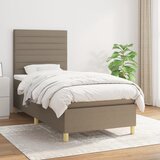  Krevet s oprugama i madracem smeđesivi 100 x 200 cm od tkanine | shoptok.hr