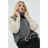 JDY prsluk za žene, boja: siva, lagani, s dolčevitom | shoptok.hr