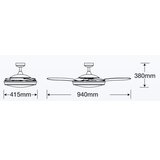  FANAWAY 512120 - Stropni ventilator EVORA 2xE27/15W/230V + daljinski upravljač | Eponuda.com