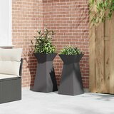  Stup saksija 2 pcs Crna 35 x 35 x 73 cm | shoptok.hr