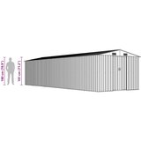  Vrtno spremište smeđe 257 x 779 x 181 cm od pocinčanog čelika | shoptok.hr