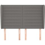  Uzglavlje s ušima tamnosivo 147x23x118/128 cm od tkanine | shoptok.hr