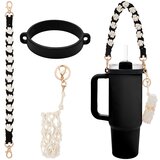 INF Ročno tkana torbica za steklenico za vodo Black&White, (21779185) | Shoptok.si